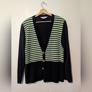 Exclusively misook open front cardigan sweater